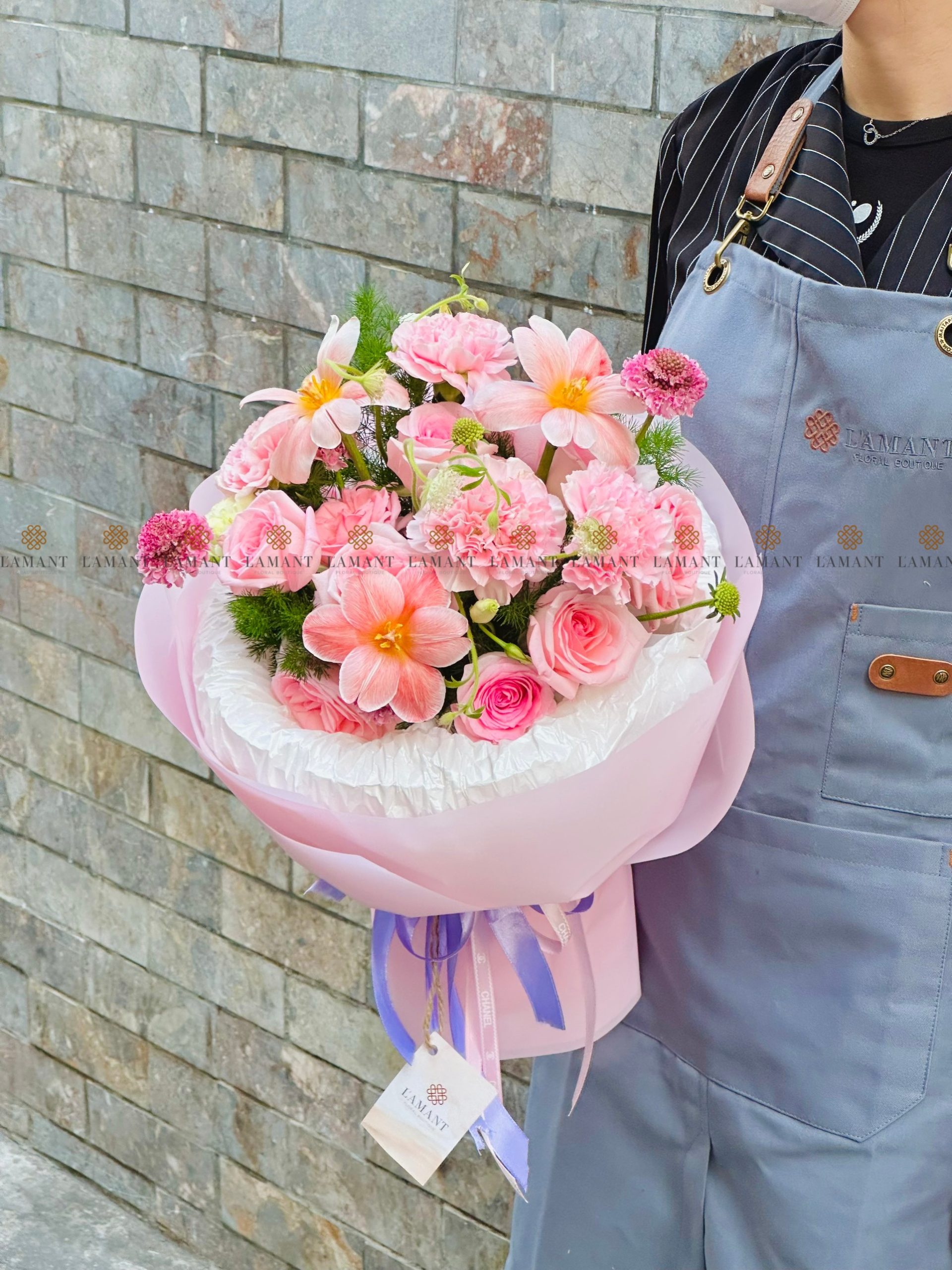 A0027 - Bó hoa Tulip và Hồng - Hình ảnh 6