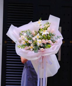 Bó hoa 15 cành Tulip hồng - A0105