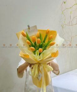 Bó hoa 10 Tulip màu cam A0112