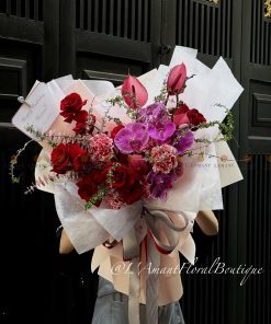 Bó hoa Hồng mix nhiều loại A0124