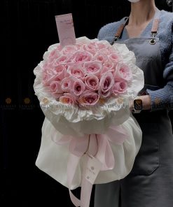 Bó hoa Hồng ohara hồng A0119