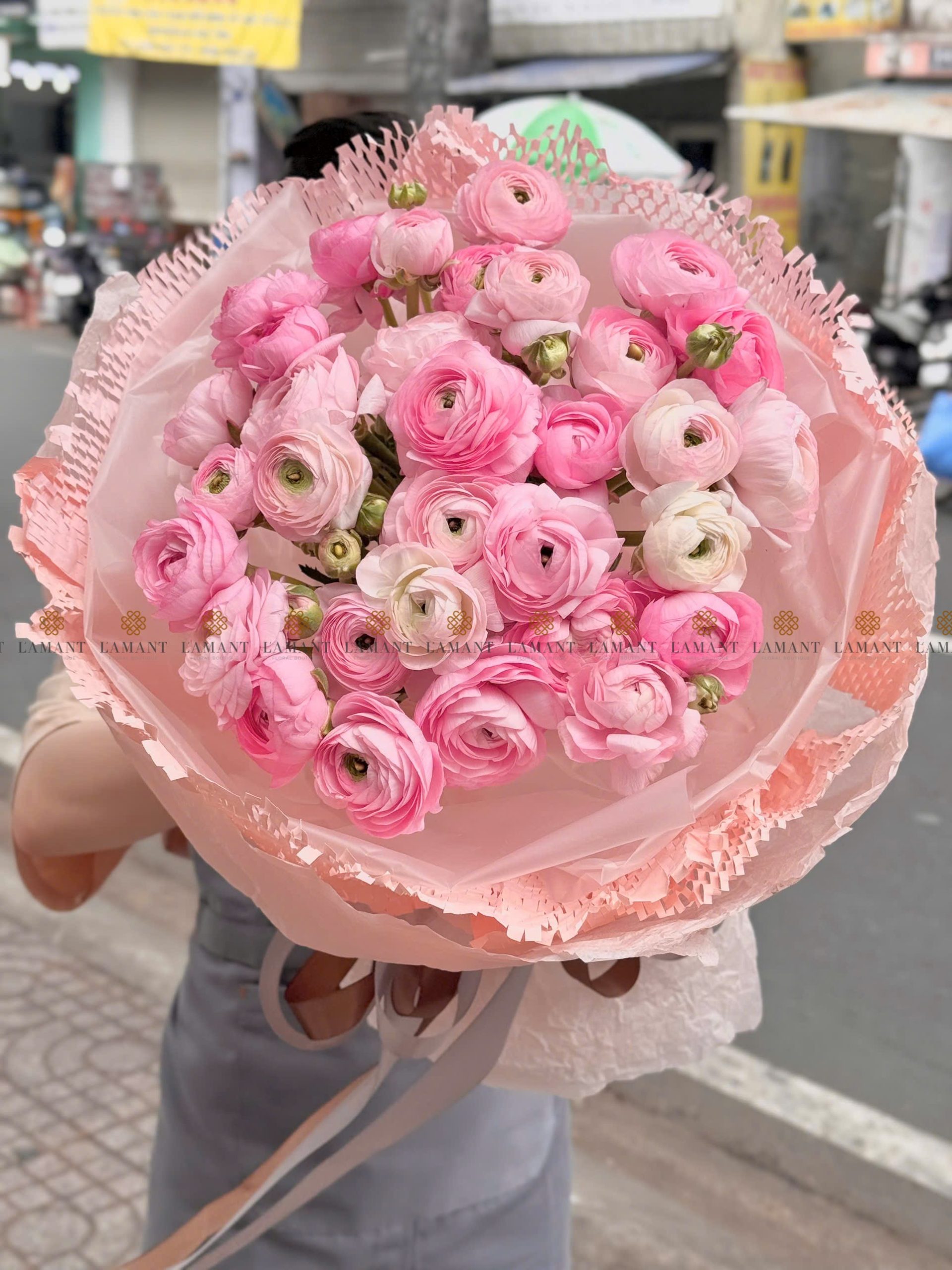 Bó hoa mao lương màu hồng A0157 - Hình ảnh 5
