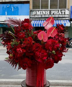 LẴNG HOA CHÚC MỪNG MÀU ĐỎ L0032