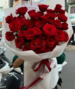 Bó hoa 40 cành hồng đỏ côn minh A0165
