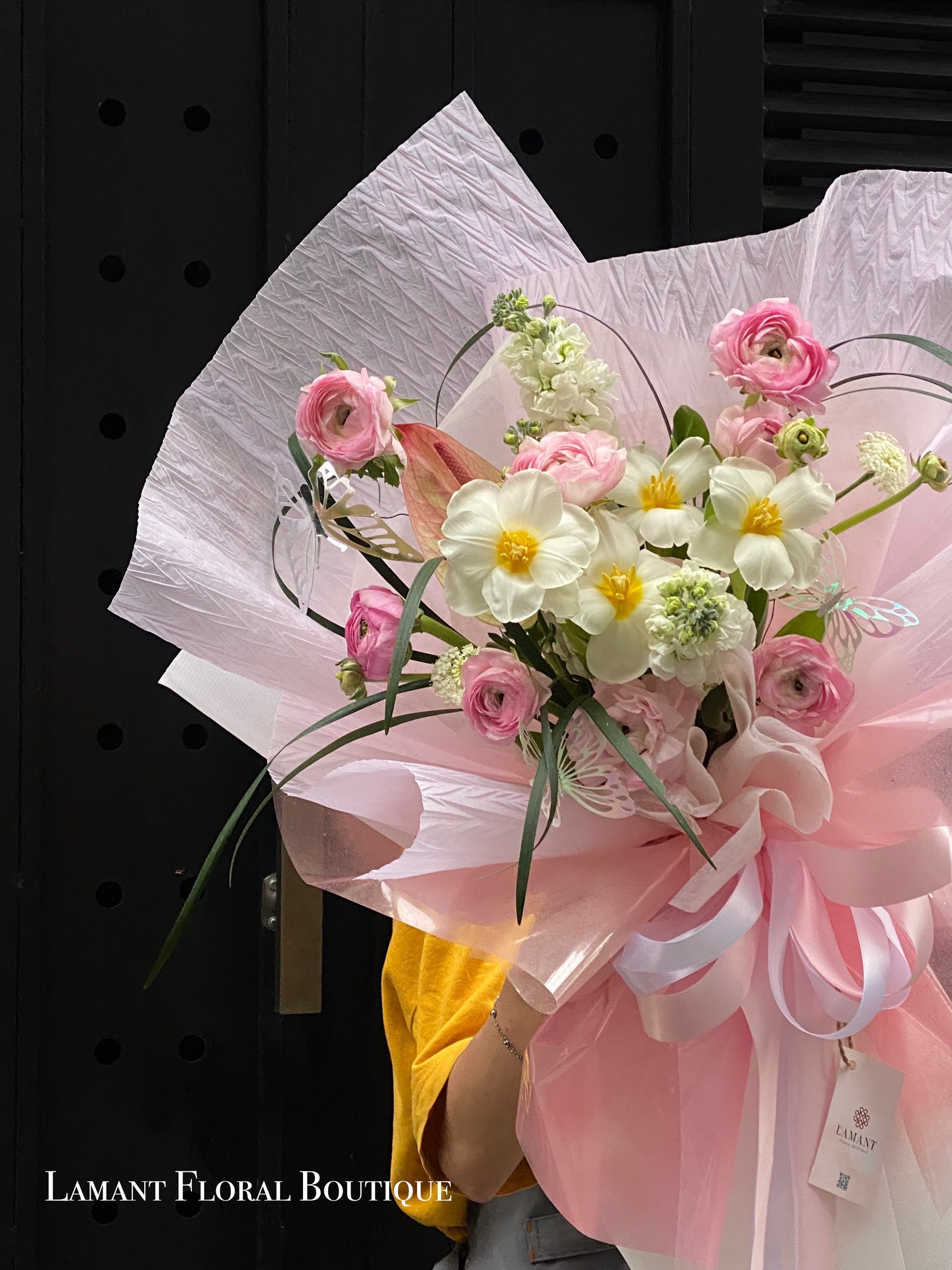 Bó hoa Tulip mix mao lương A0127 - Hình ảnh 4