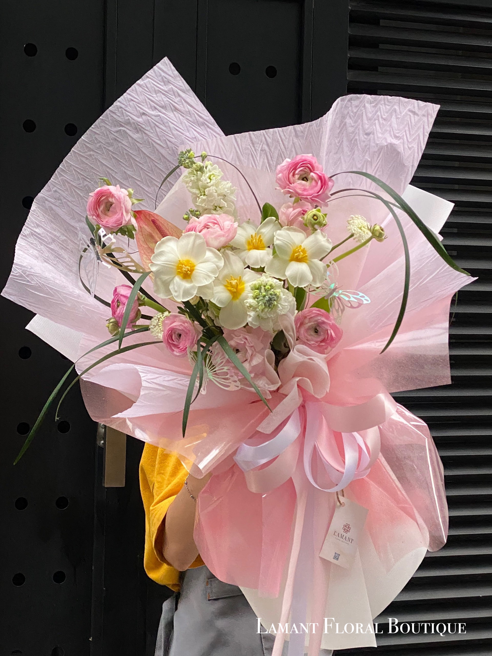 Bó hoa Tulip mix mao lương A0127 - Hình ảnh 2