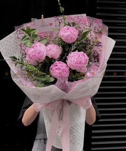 Bó hoa Mẫu đơn hồng A0137