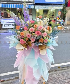 KỆ HOA KHAI TRƯƠNG SẮC MÀU K0015