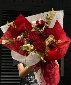 Bó hoa 6 Cành hồng Heart nhập khẩu Ecuador A0149