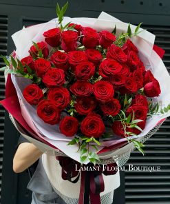Bó hoa 40 cành hồng đỏ A0176