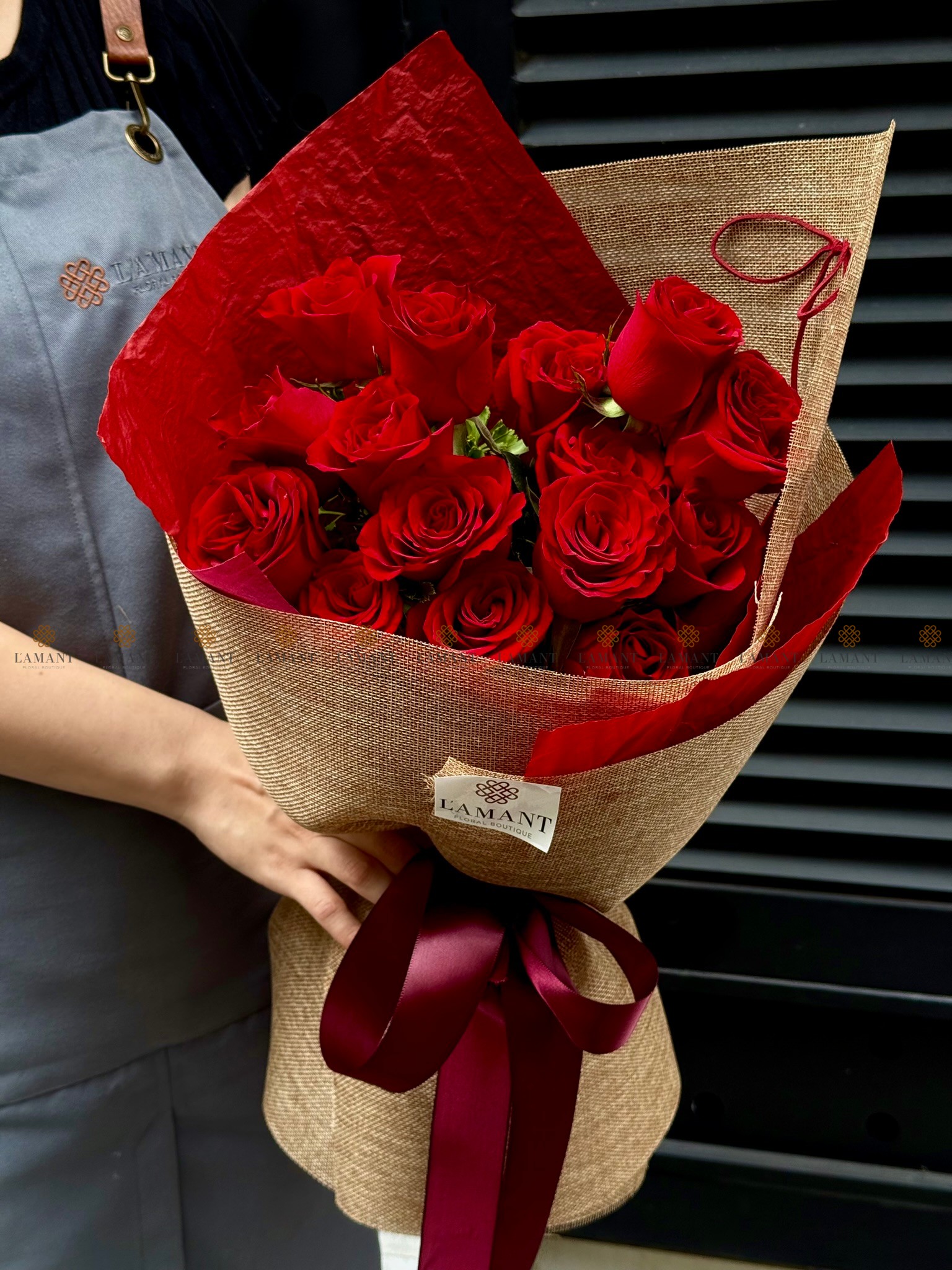 Bó hoa hồng đỏ A0182