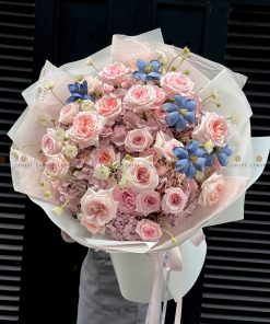 Bó hoa Cẩm tú cầu mix hồng ohara A0197