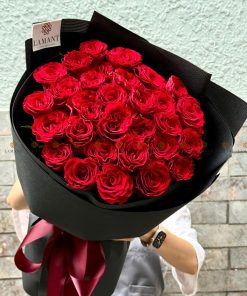 Bó hoa 30 cành hồng đỏ côn minh A0199