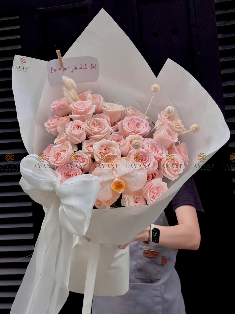 Bó hoa hồng Pink Rose A0209 - Hình ảnh 7
