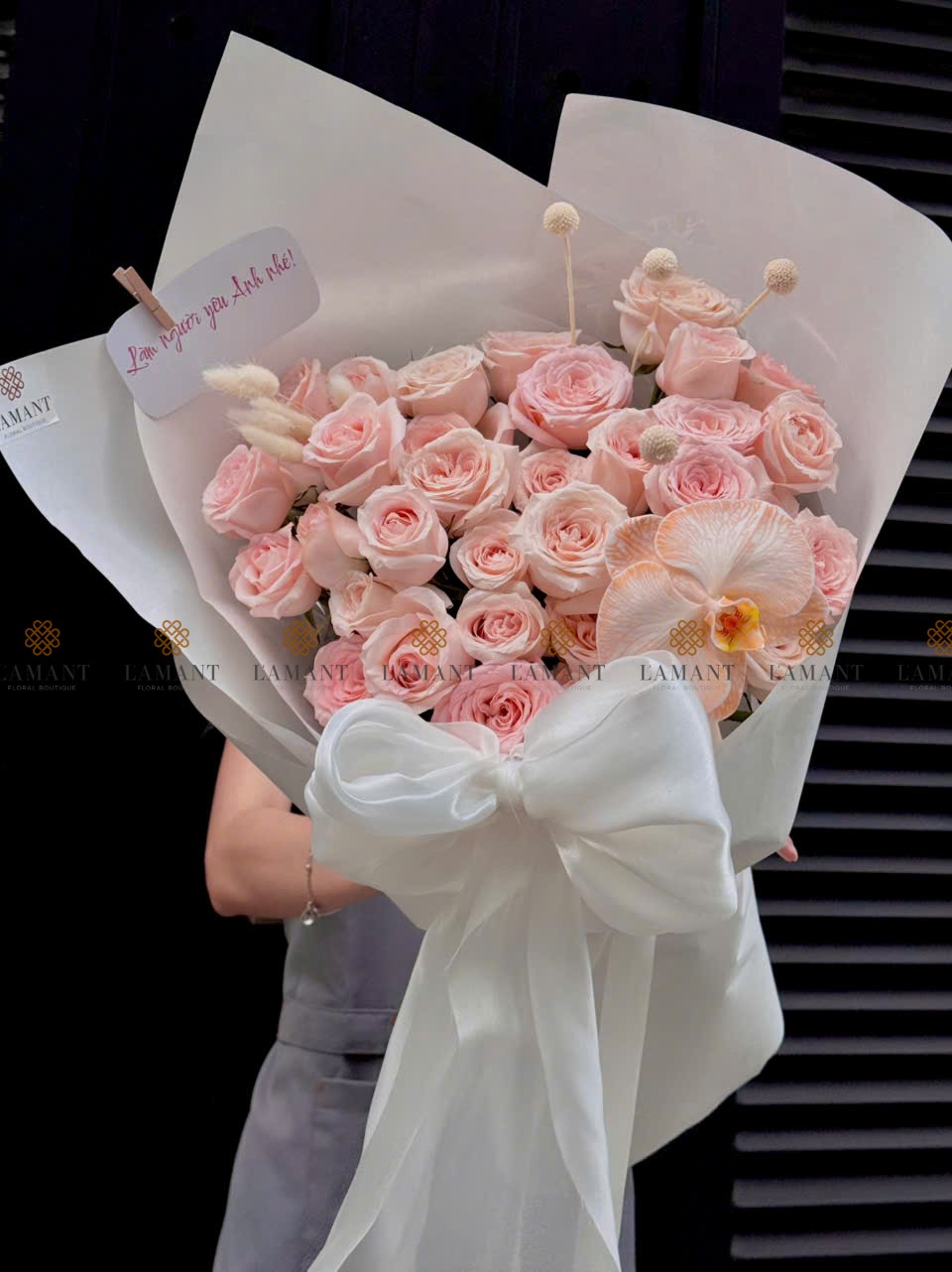 Bó hoa hồng Pink Rose A0209 - Hình ảnh 8