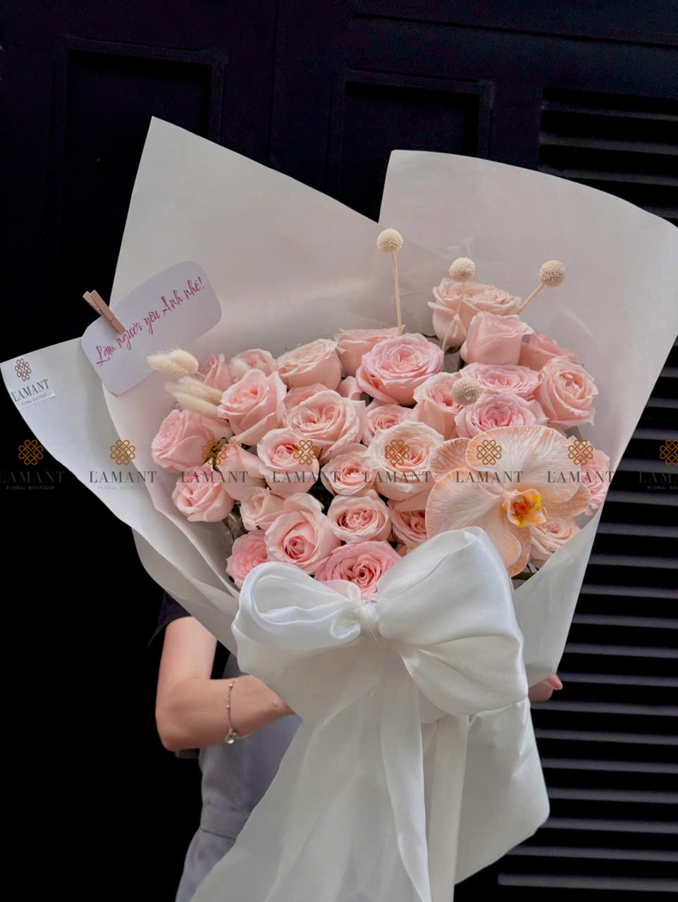 Bó hoa hồng Pink Rose A0209 - Hình ảnh 2