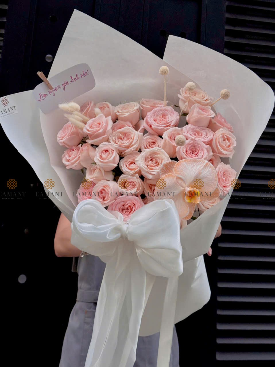 Bó hoa hồng Pink Rose A0209 - Hình ảnh 6