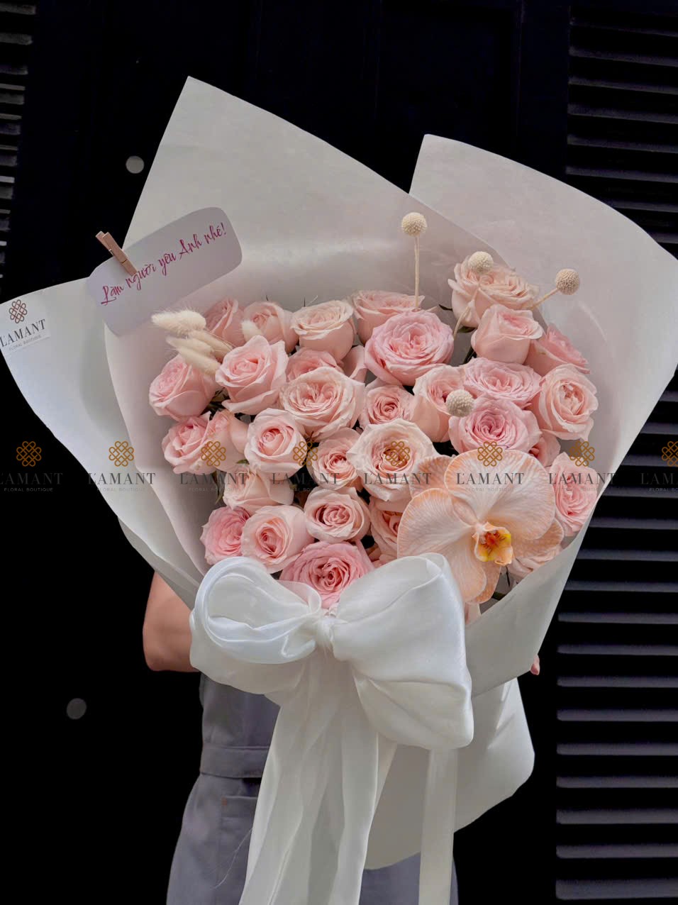 Bó hoa hồng Pink Rose A0209 - Hình ảnh 5
