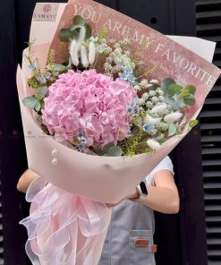 Bó hoa Cẩm tú cầu hồng nhạt A0232