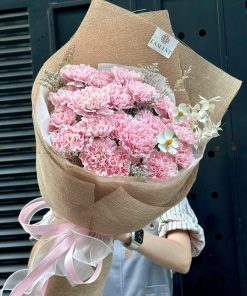 Bó hoa Phăng hồng nhạt côn minh A0243