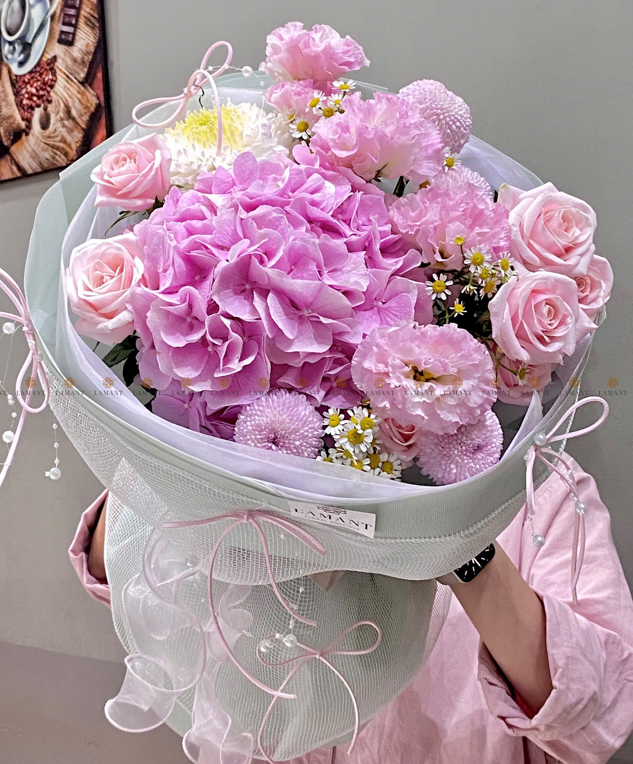 Bó hoa cẩm tú cầu Hà Lan mix các loại A0316 - Hình ảnh 5