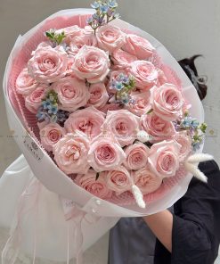 Bó hoa cẩm tú cầu hồng Pinkrose A0321