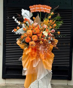 KỆ HOA KHAI TRƯƠNG TONE CAM H0031