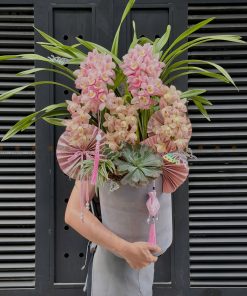 CHẬU ĐỊA LAN 5-6 CÀNH MÀU HỒNG C0005