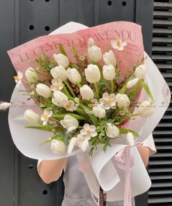 Bó hoa Tulip trắng A0375