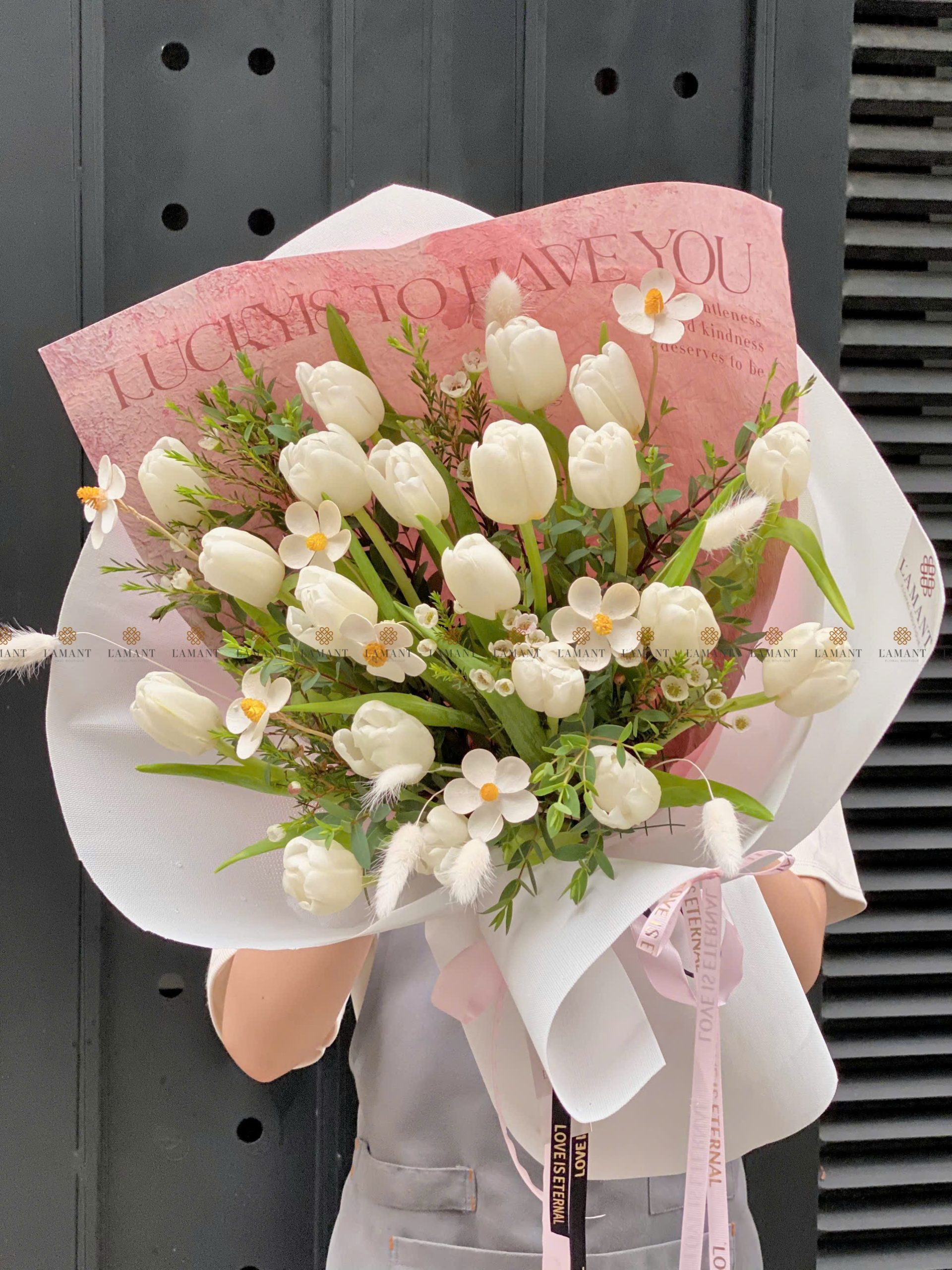 Bó hoa Tulip trắng A0375