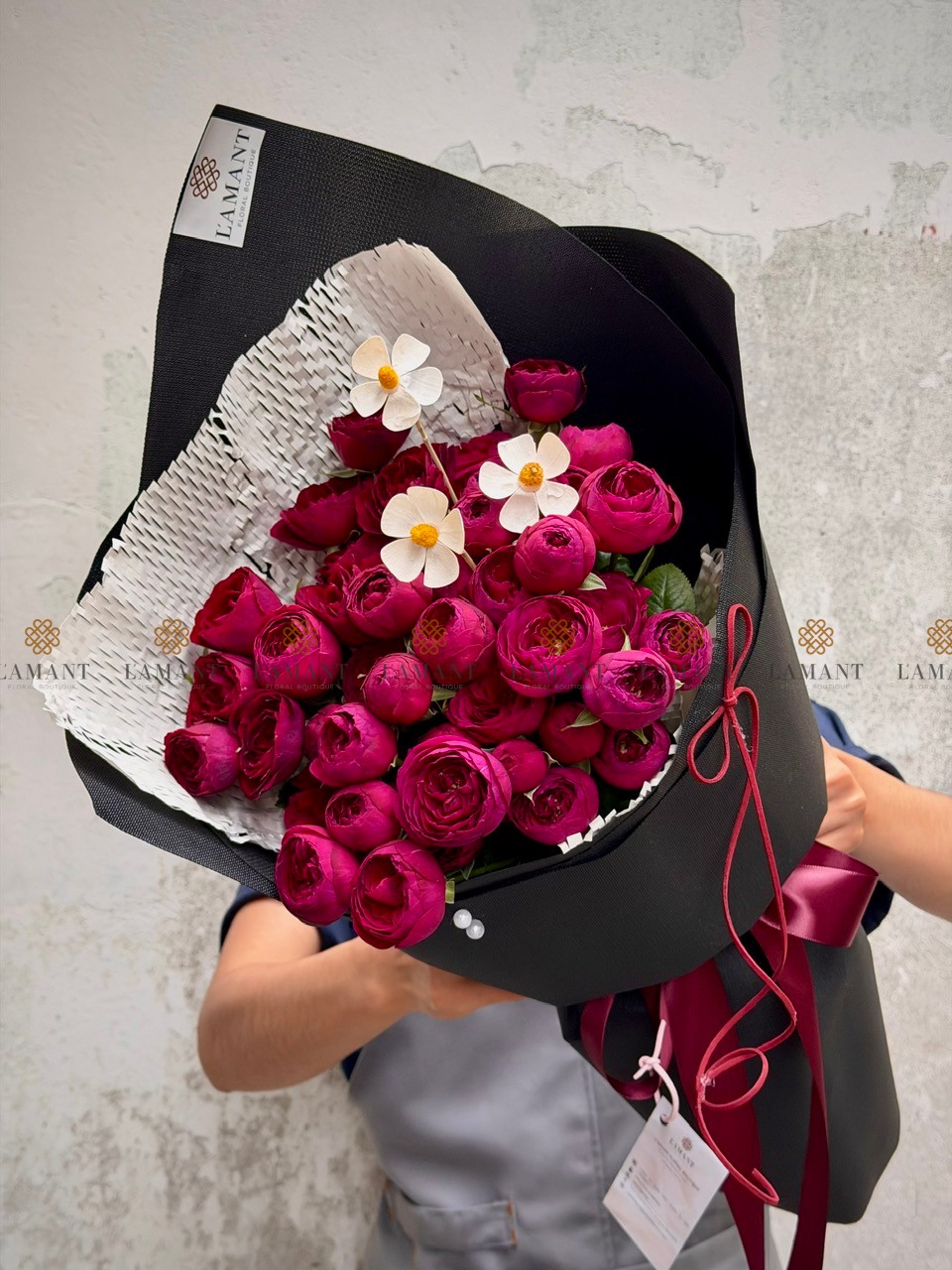 Bó hoa hồng chùm Redlace A0391 - Hình ảnh 7