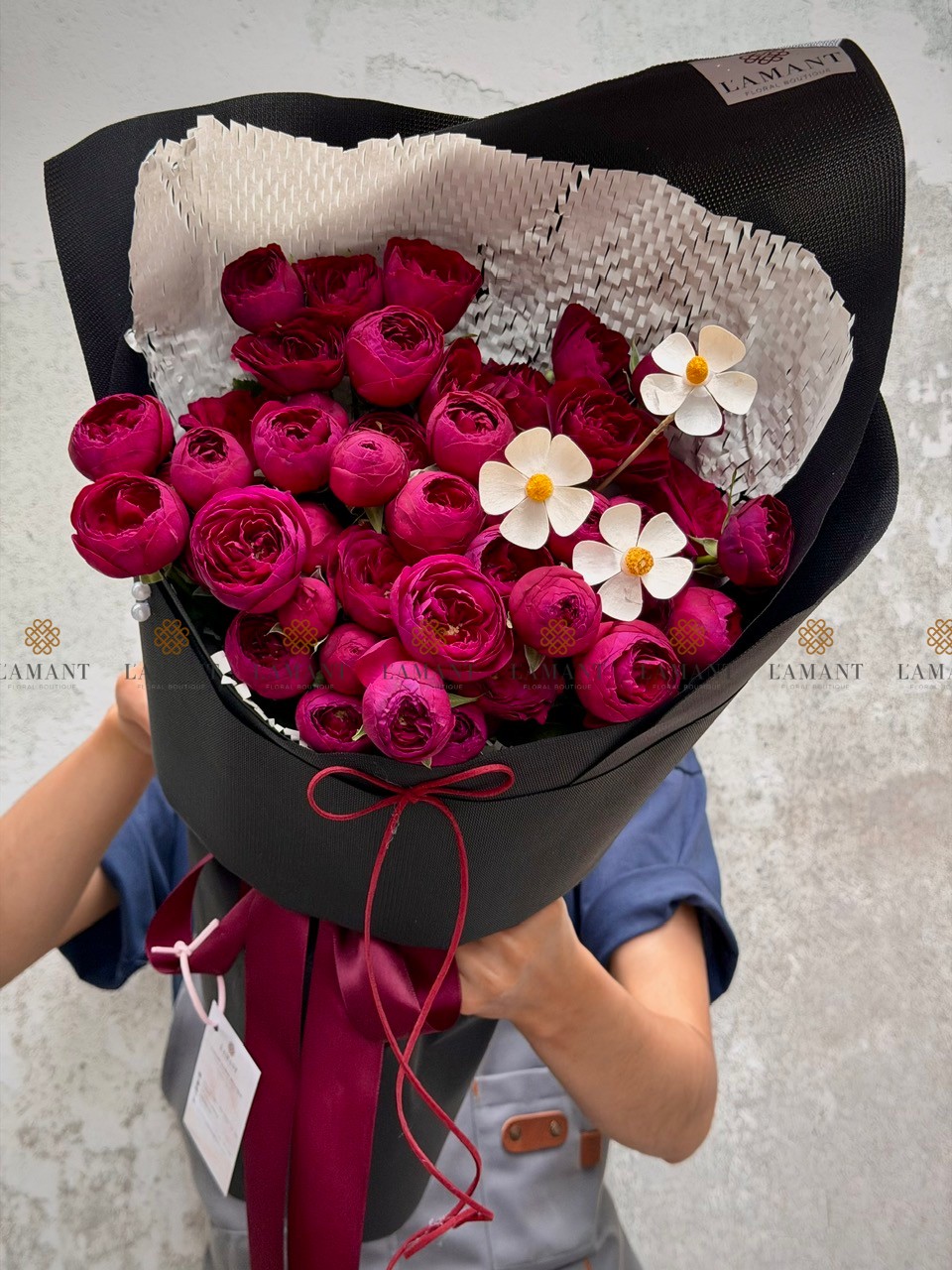 Bó hoa hồng chùm Redlace A0391 - Hình ảnh 6