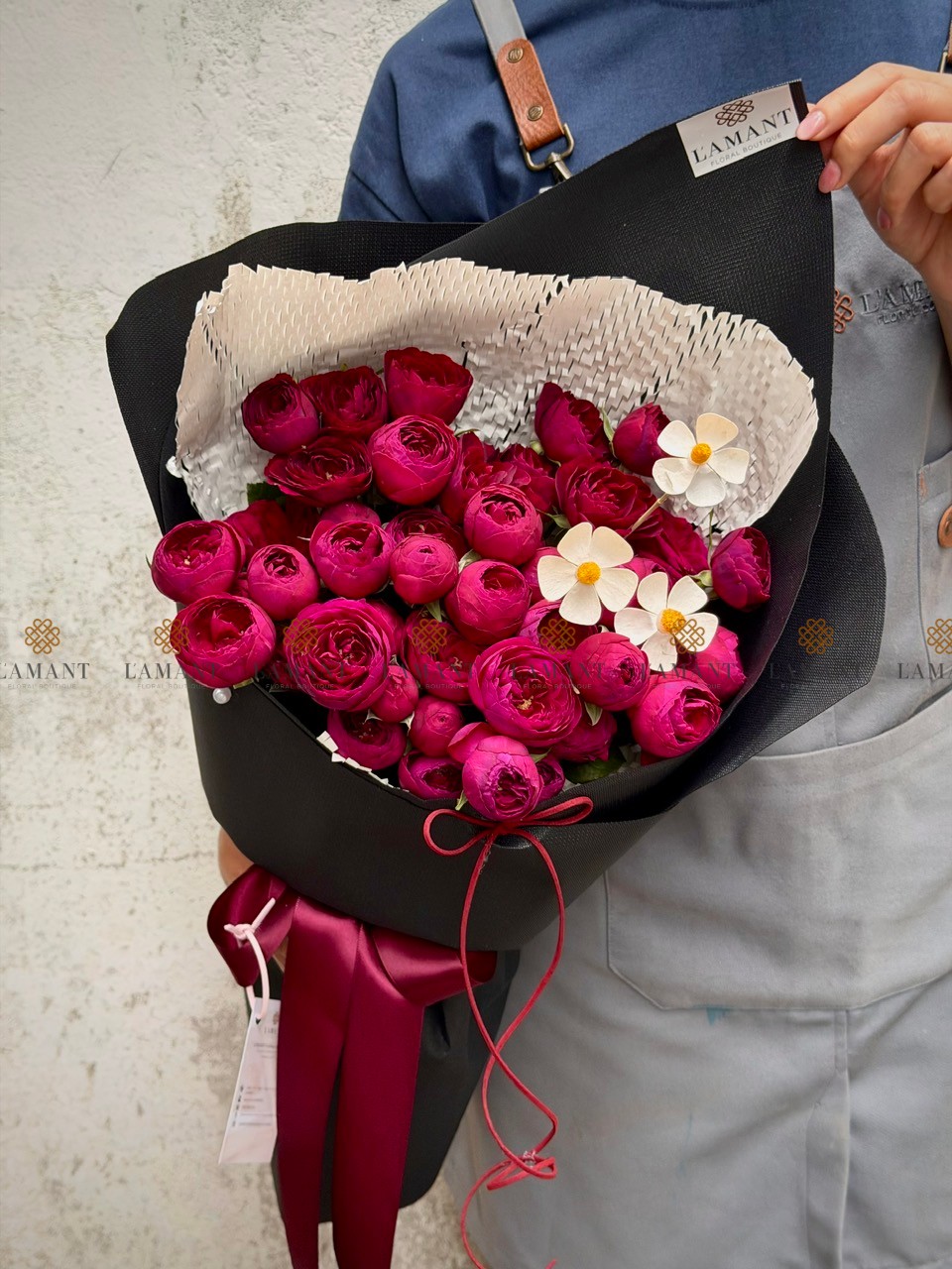 Bó hoa hồng chùm Redlace A0391 - Hình ảnh 5
