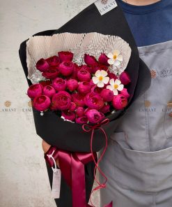 Bó hoa hồng chùm Redlace A0391