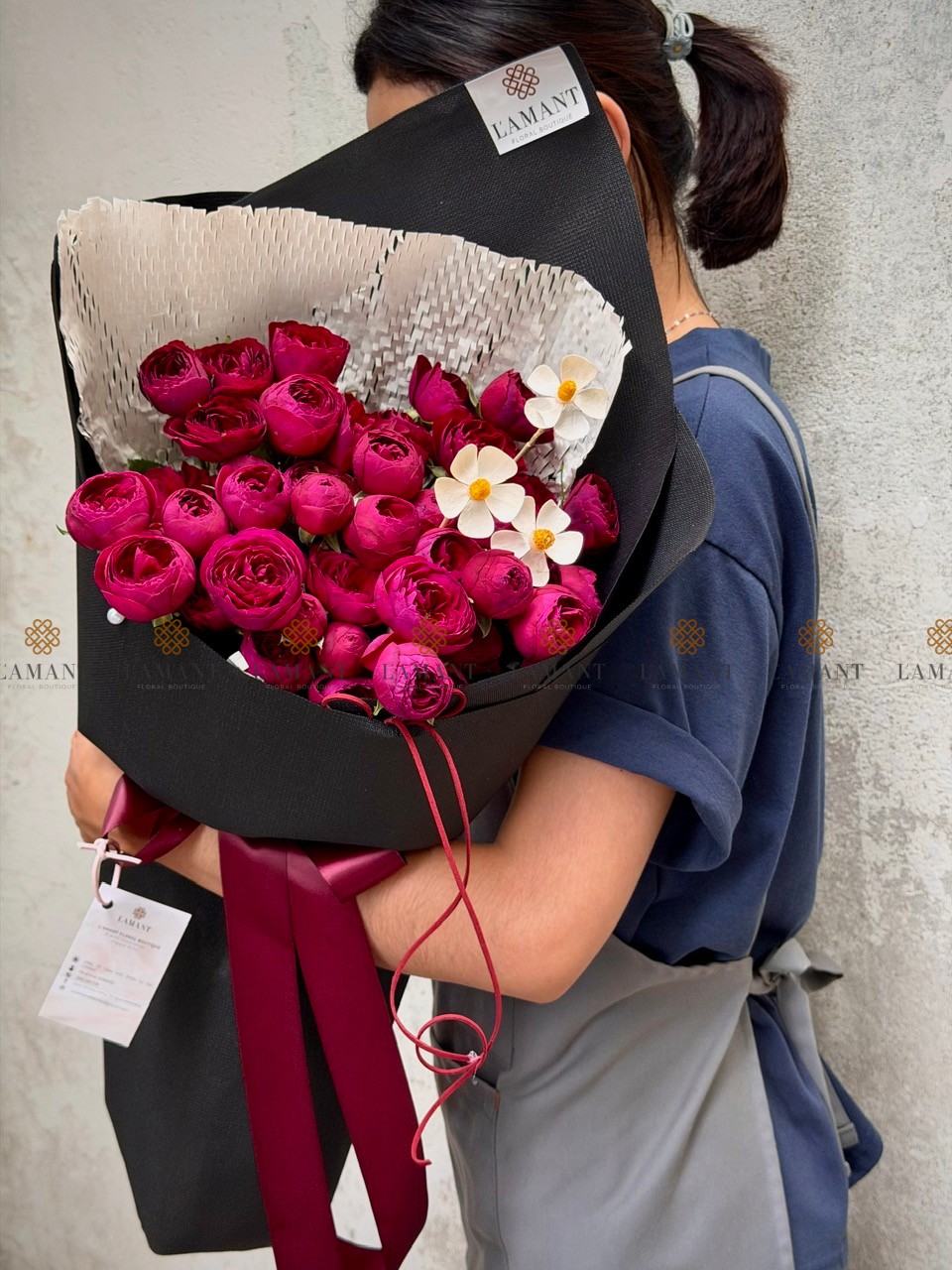 Bó hoa hồng chùm Redlace A0391 - Hình ảnh 3