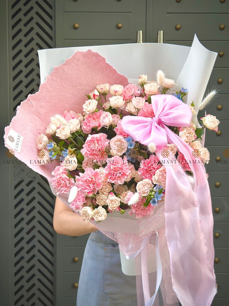 Bó hoa hồng chùm Redlace A0391 - Hình ảnh 2