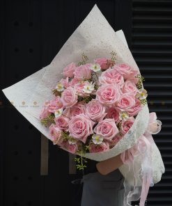 Bó hoa hồng Ohara Hồng A0406
