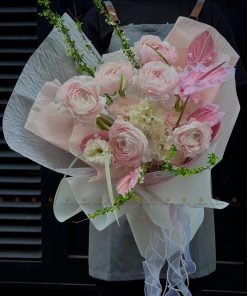 Bó hoa Mao lương mix hồng nhạt A0409