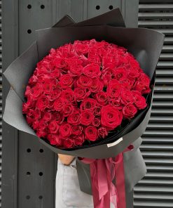 Bó hoa 99 cành hồng đỏ A0416