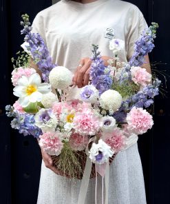 LẴNG HOA CHÚC MỪNG TONE HỒNG TÍM L0060