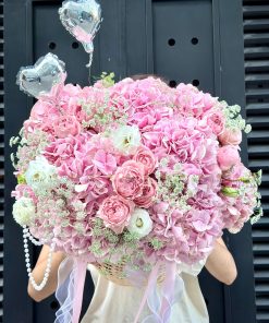 LẴNG HOA CHÚC MỪNG TONE HỒNG L0061