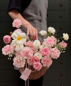 LẴNG HOA CHÚC MỪNG TONE HỒNG L0066