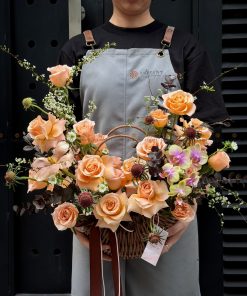 LẴNG HOA CHÚC MỪNG MÀU CAM L0071