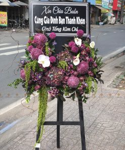 KỆ HOA CHIA BUỒN NHẬP KHẨU TONE TÍM H0034