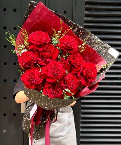 Bó hoa Hồng Đỏ Nhập Khẩu A0458