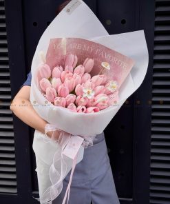 Bó hoa Kem Ốc Quế Tulip A0469