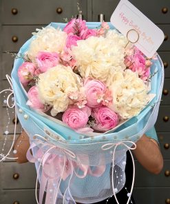 Bó hoa Mẫu đơn mix Mao lương A0472