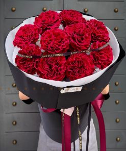 Bó hoa 10 cành hồng Heart nhập khẩu A0482