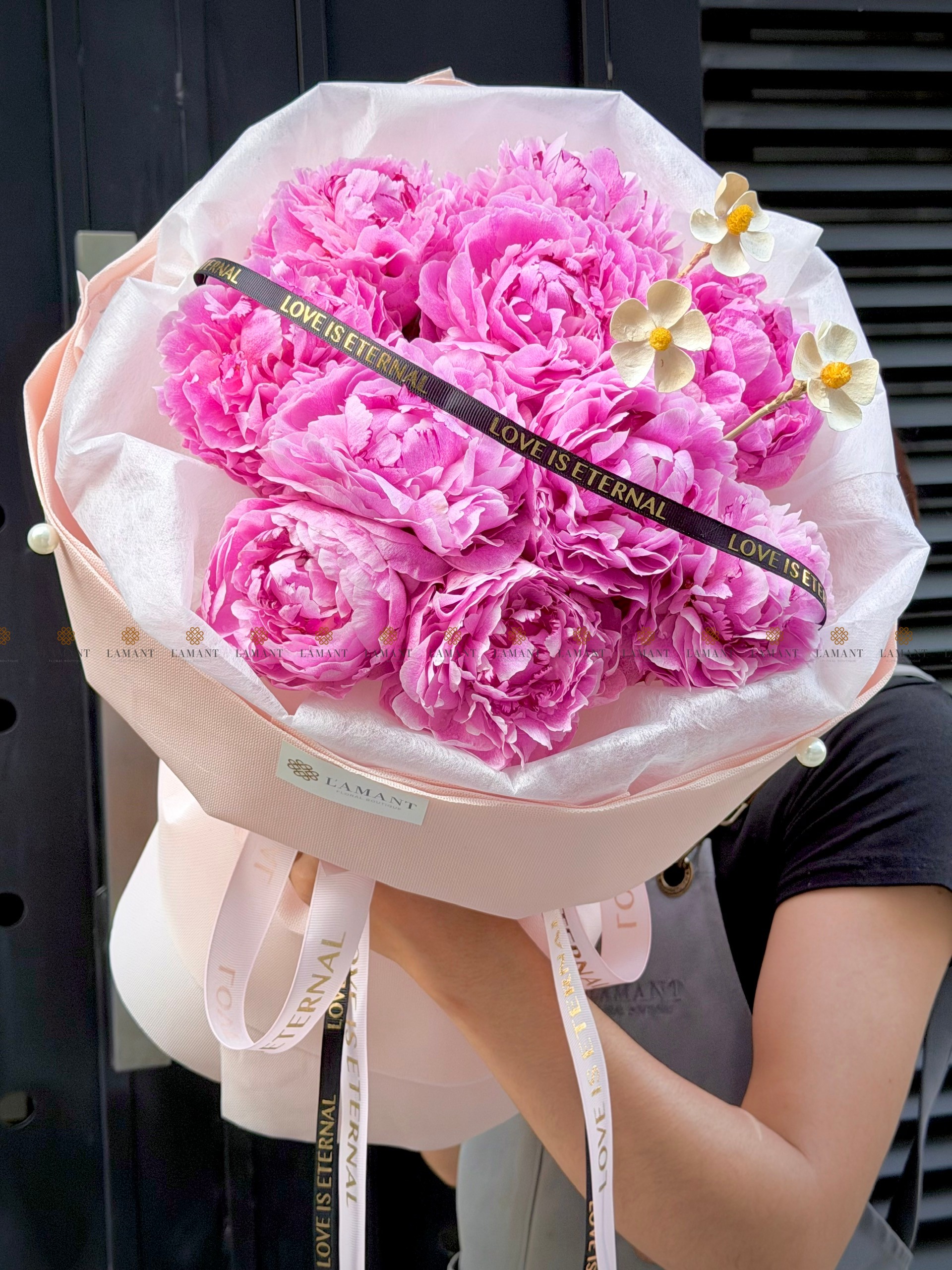 Bó hoa 10 cành Mẫu Đơn Meomory A0485 - Hình ảnh 8