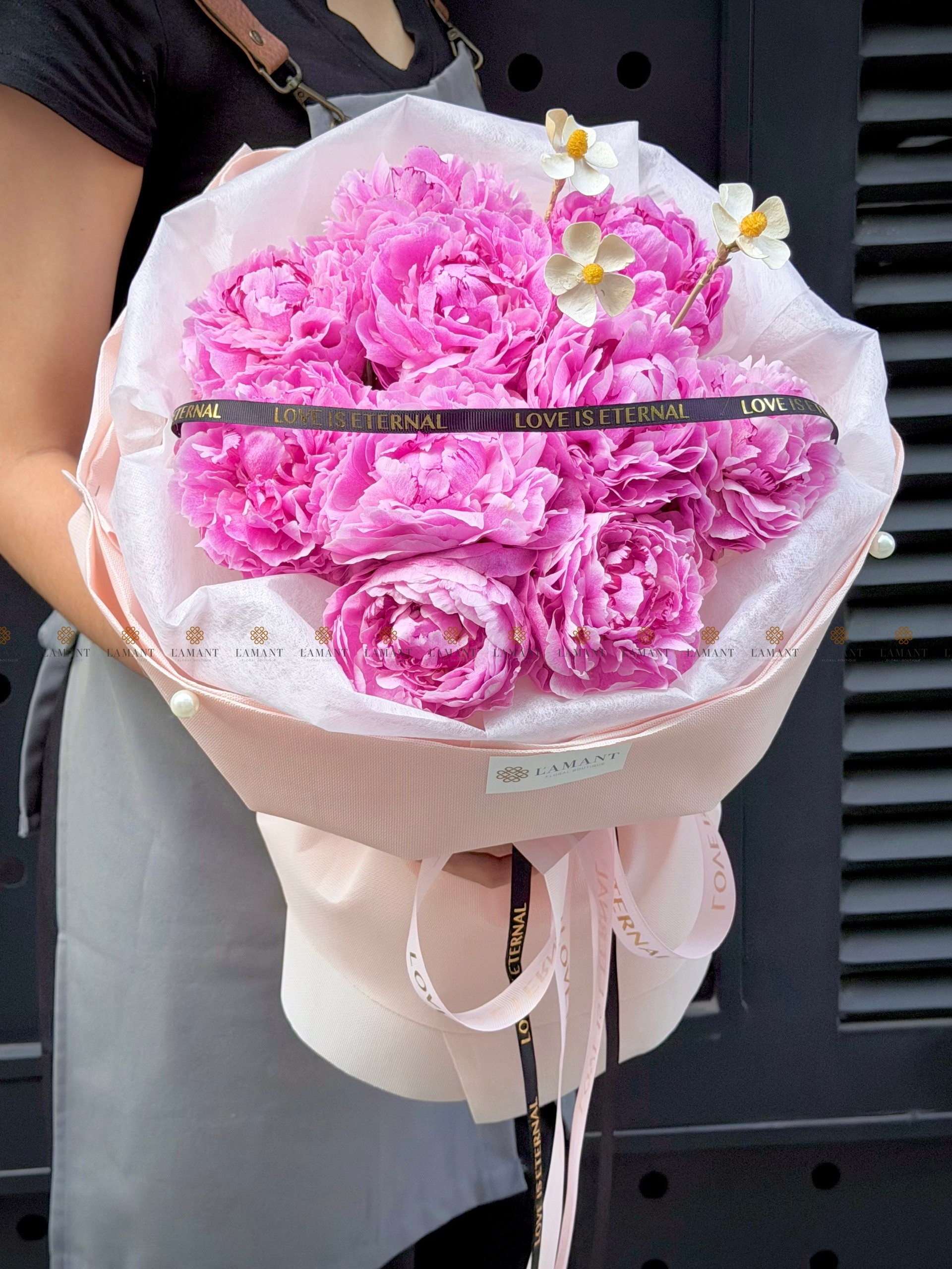 Bó hoa 10 cành Mẫu Đơn Meomory A0485 - Hình ảnh 5